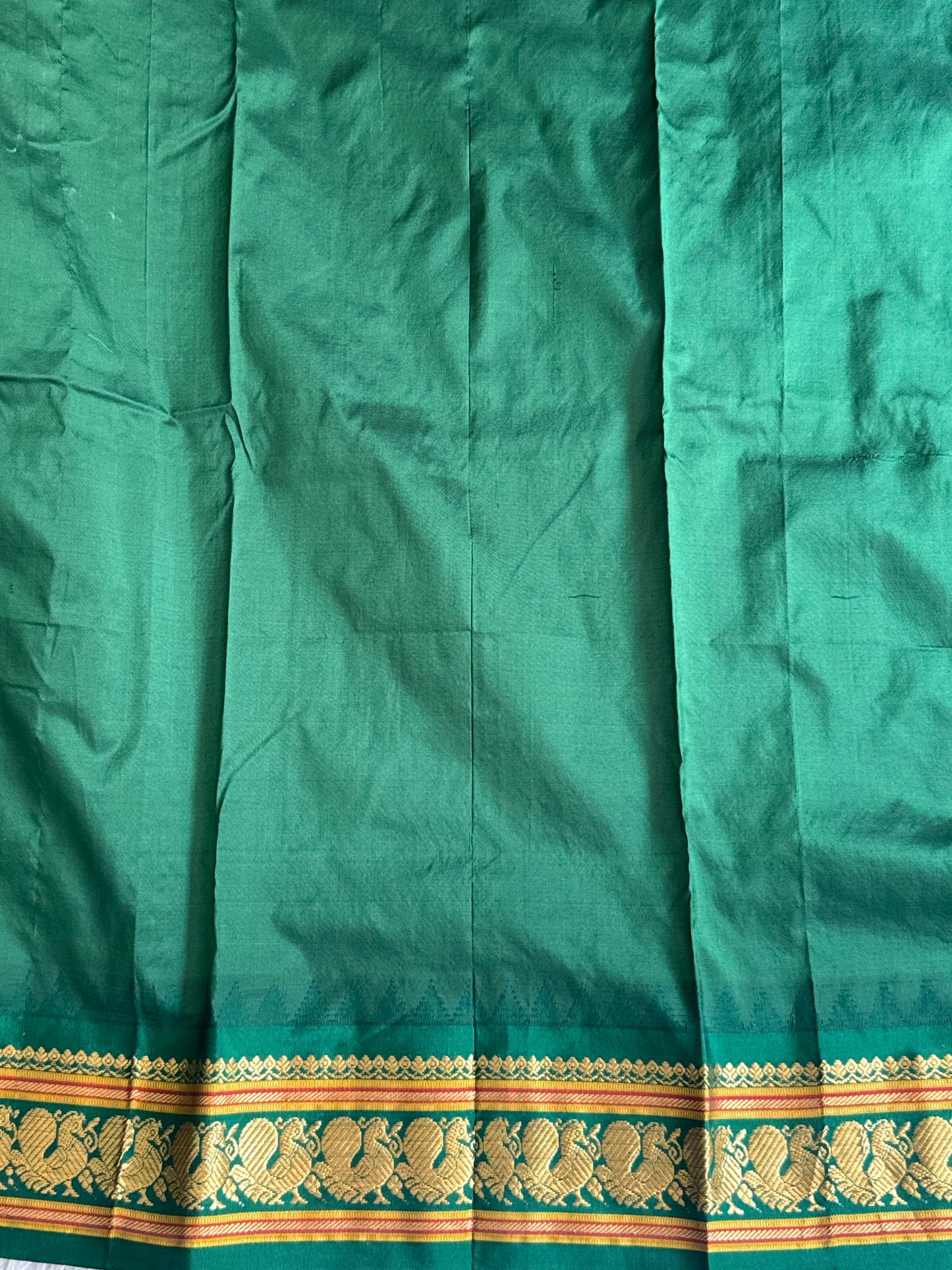 Narayanpet Silk Saree Light Rani Pink Colored Complemented with a Gold Zari Border - Sampradaya Designer Studio