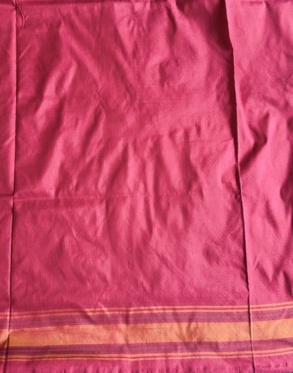Ikkat Pattu Saree Red colored complemented with a Patola border. - Sampradaya Designer Studio