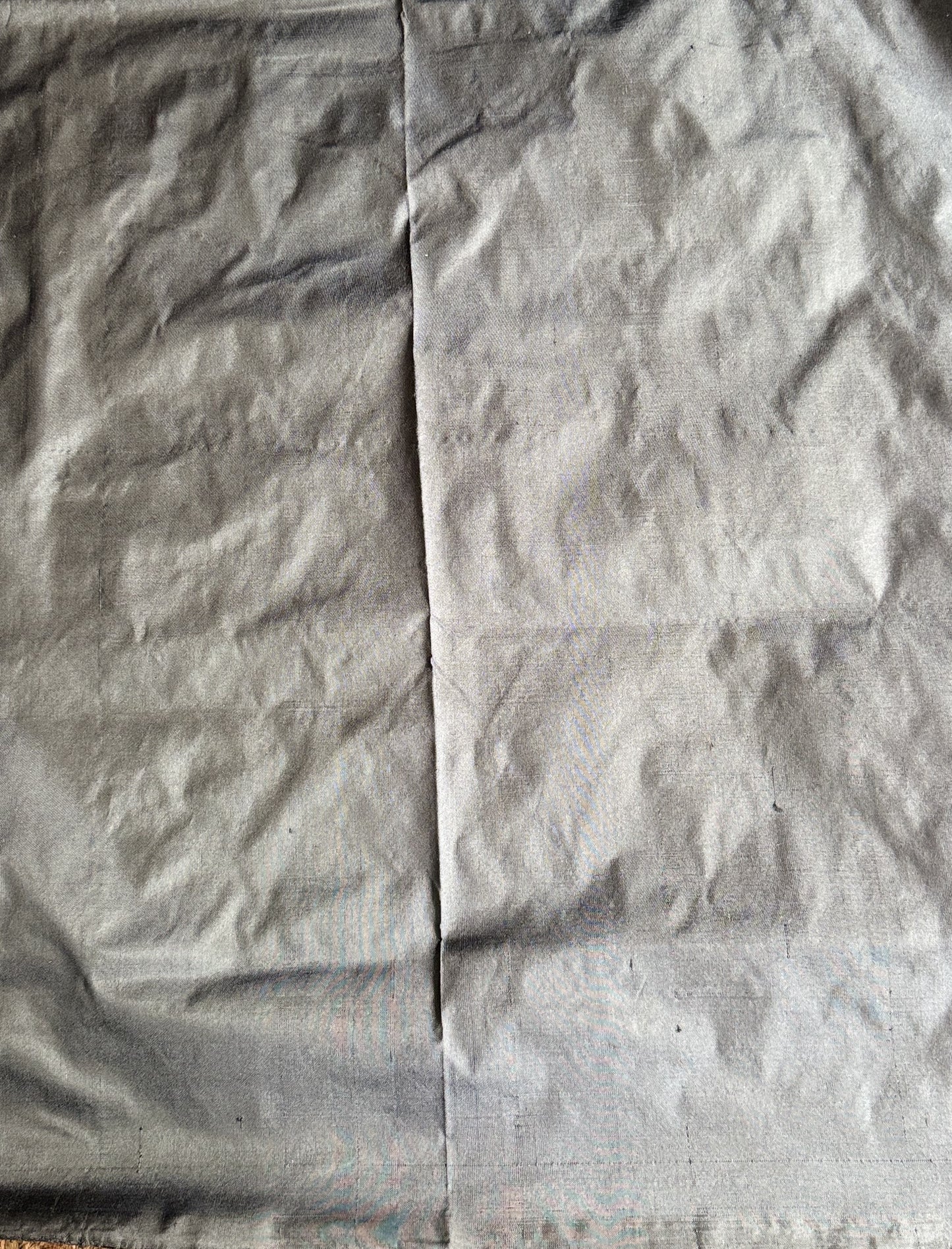 Ikkat Pattu Saree Black colored complemented with a Plain border. - Sampradaya Designer Studio