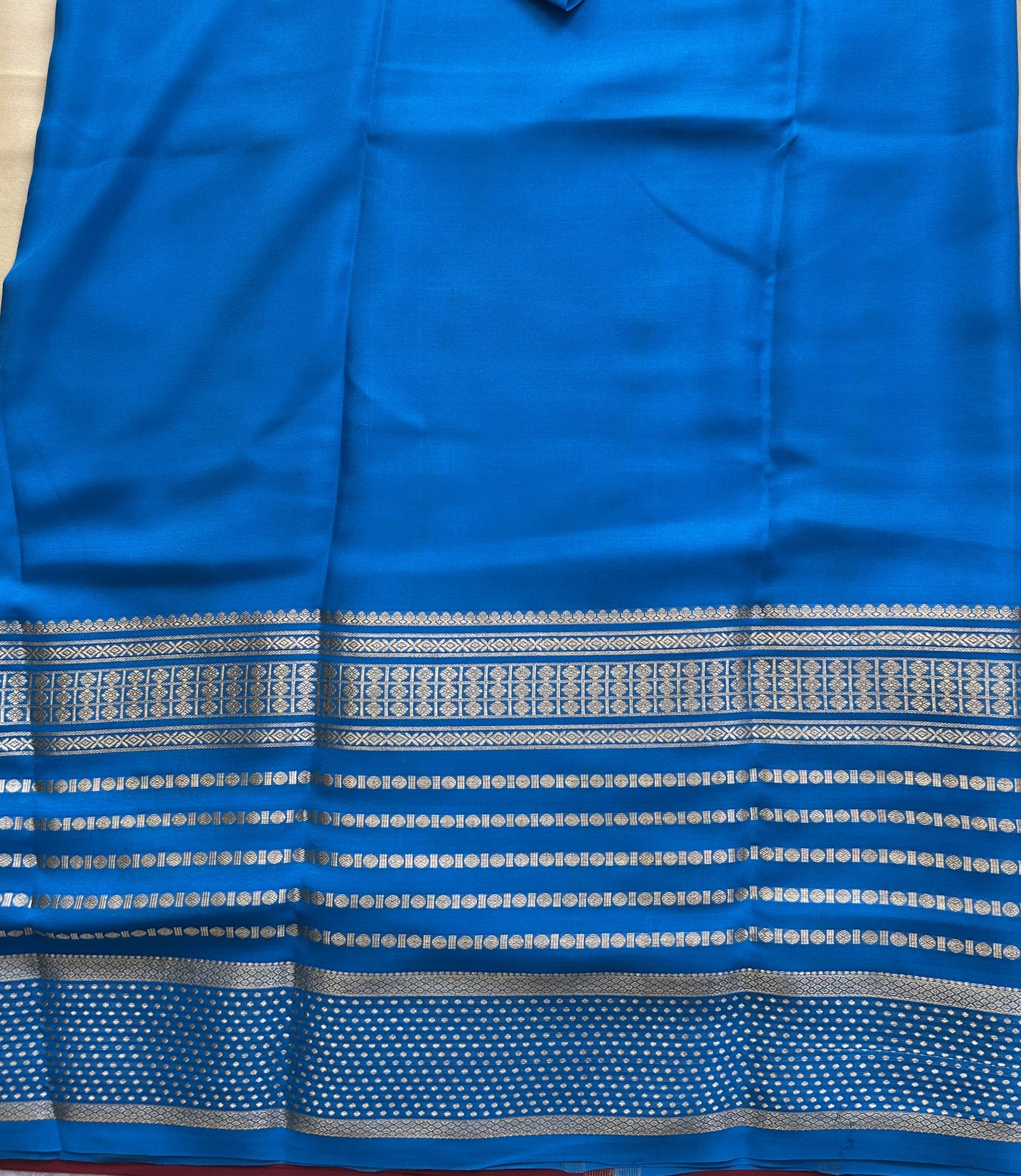 Lemon Yellow Mysore Crepe Silk Saree with Silver Zari Border | Pure Handloom | Silk Mark Certified - Sampradaya Designer Studio