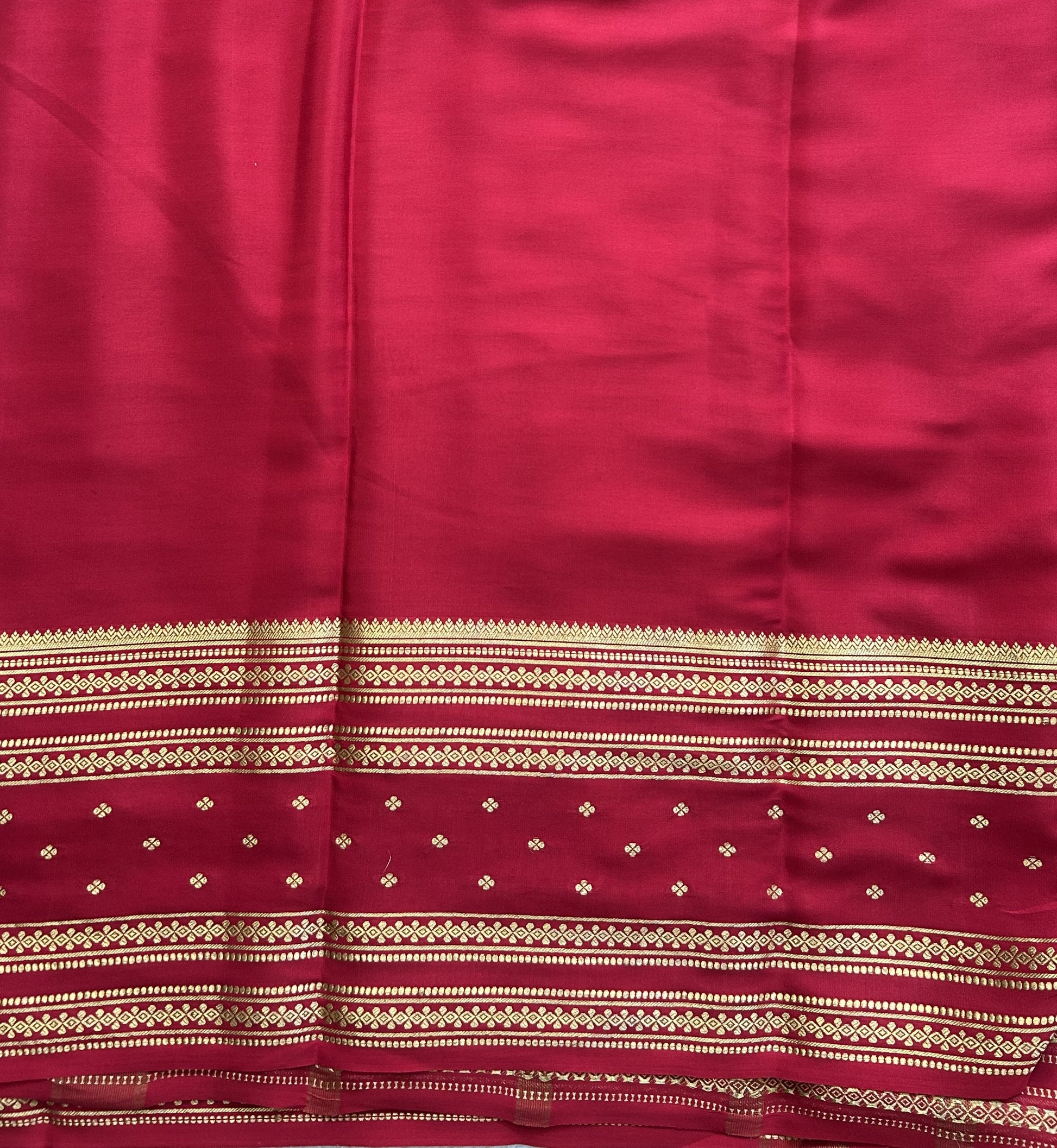 Bottle Green Mysore Crepe Silk Saree with Silver Zari Border | Pure Handloom | Silk Mark Certified - Sampradaya Designer Studio
