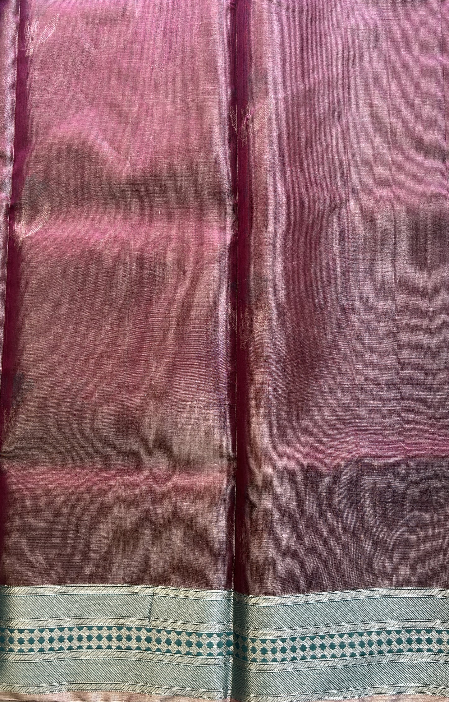 Chanderi Silk Saree Purple color Elegantly Paired with a Zari border - Sampradaya Designer Studio