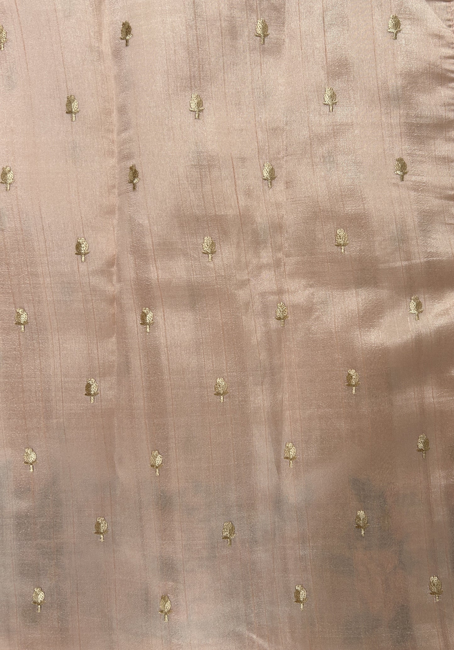 Semi Tussar Designer Saree Pale Pink colored Saree complemented with a Machine Embroidery border. - Sampradaya Designer Studio