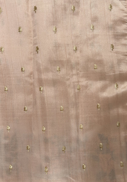 Semi Tussar Designer Saree Pale Pink colored Saree complemented with a Machine Embroidery border. - Sampradaya Designer Studio
