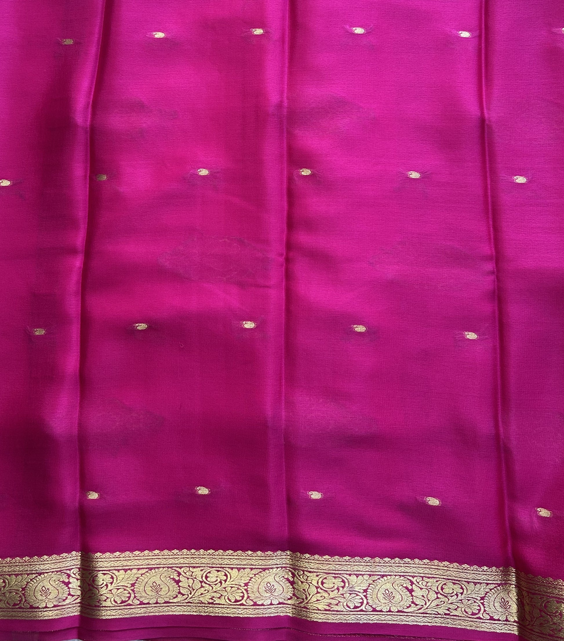 Lemon Yellow Mysore Crepe Silk Saree with Silver Zari Border | Pure Handloom | Silk Mark Certified - Sampradaya Designer Studio