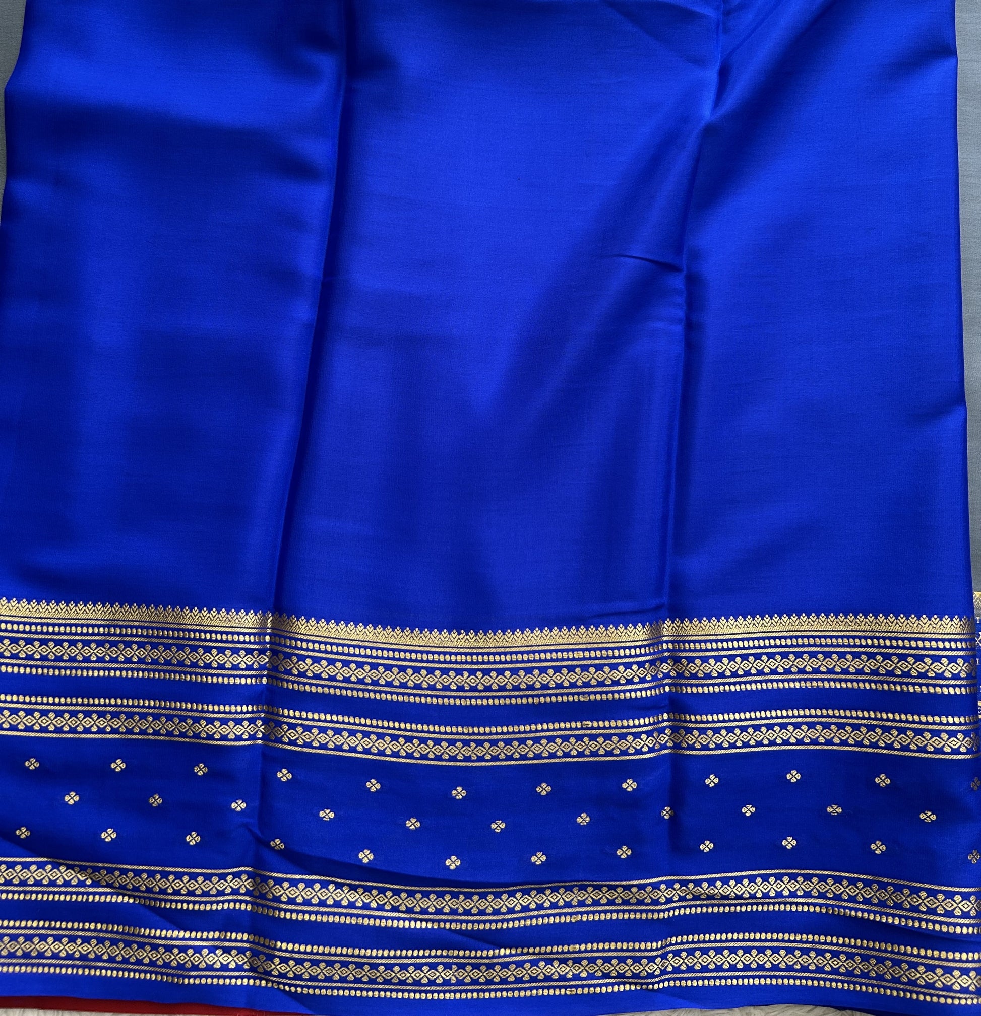 Elephant Gray Mysore Crepe Silk Saree with Silver Zari Border | Pure Handloom | Silk Mark Certified - Sampradaya Designer Studio