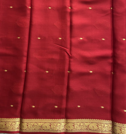 Blue Mysore Crepe Silk Saree with Silver Zari Border | Pure Handloom | Silk Mark Certified - Sampradaya Designer Studio