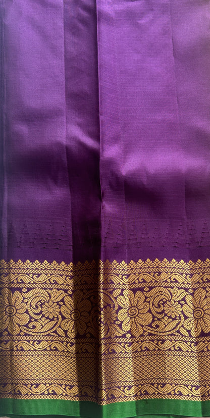 Gadwal Pattu Saree Light Yellow colored saree complemented with a Zari border - Sampradaya Designer Studio
