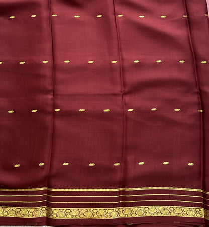 Onion Pink Mysore Crepe Silk Saree with Silver Zari Border | Pure Handloom | Silk Mark Certified