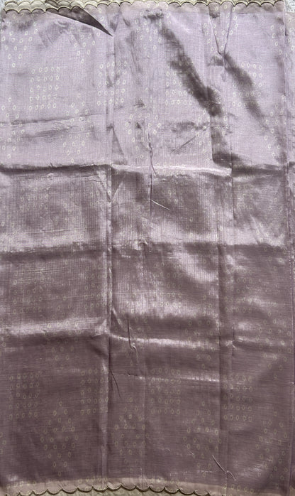 Mangalagiri Pattu Saree Lavender Colored Complemented with a Scallop Border - Sampradaya Designer Studio