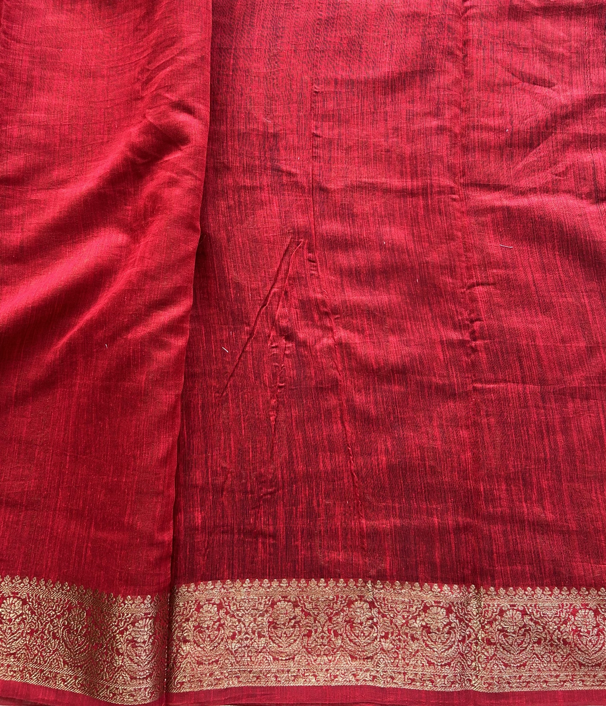 Carbon Blue Banarasi Raw Silk Saree with Gold Zari Border — Pure Handloom | Silk Mark Certified - Sampradaya Designer Studio