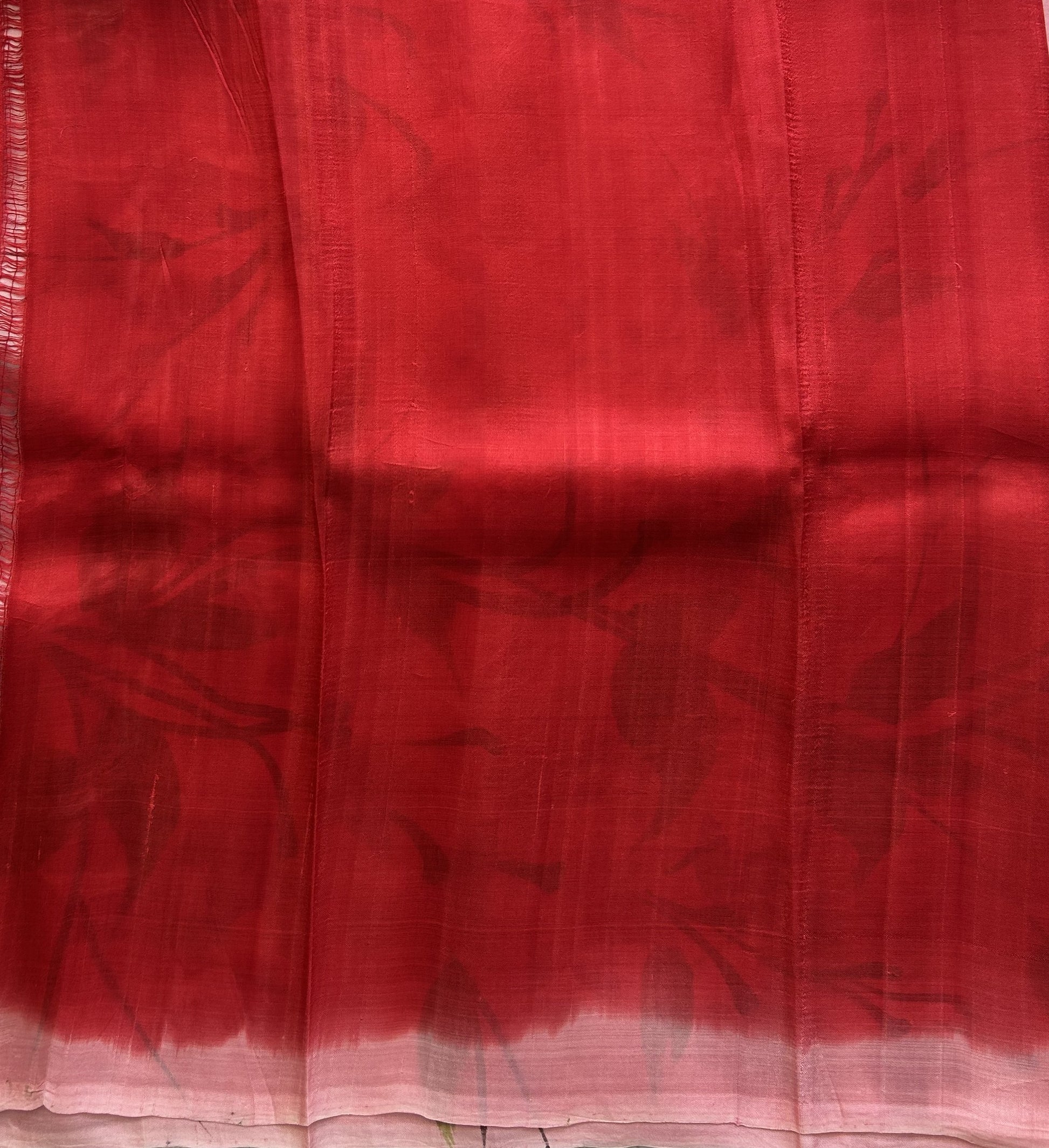 Baby Pink Tussar Silk Saree featuring Hand-Painted Artisan Work  | Pure Handloom | Silk Mark Certified - Sampradaya Designer Studio