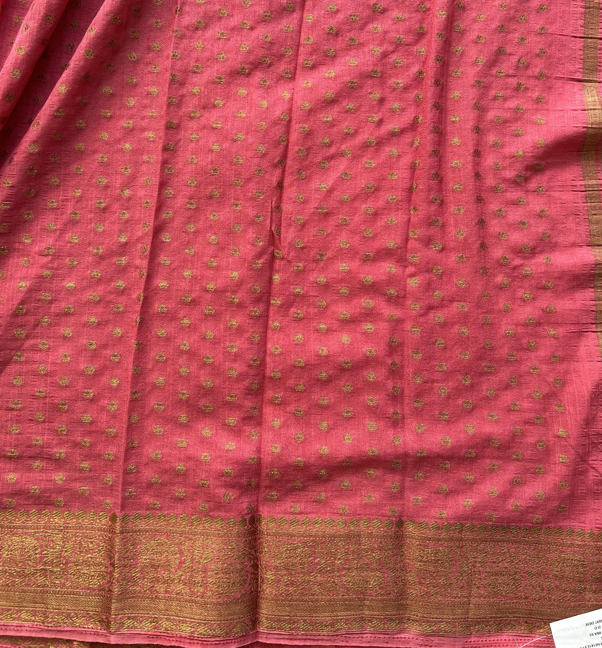 Pink Banarasi Semi Tussar Georgette Saree with Sliver Zari Border — Lightweight Festive Wear - Sampradaya Designer Studio
