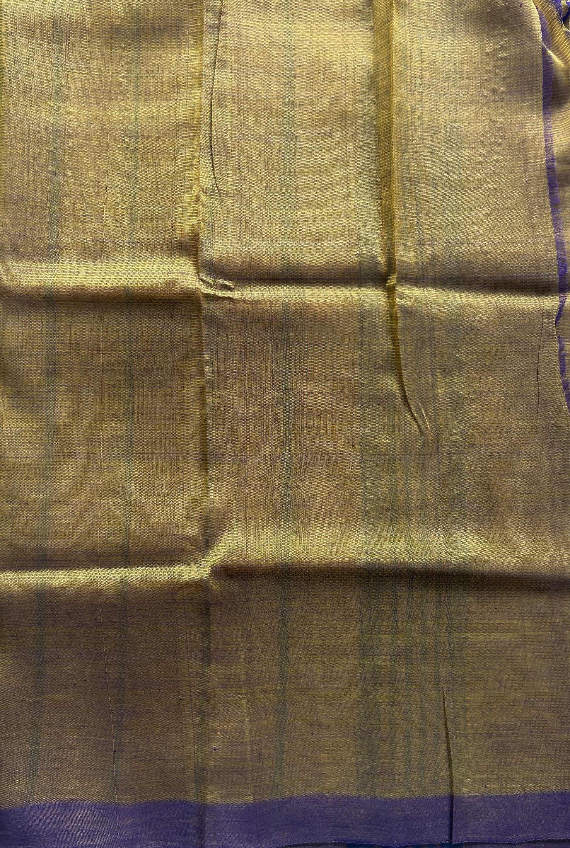 Mangalagiri Plain Pattu Saree Green colored complemented with a No Border. - Sampradaya Designer Studio