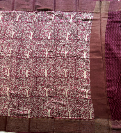 Onion Pink Maheshwari  Cotton Saree for Women - Elegant Office & Daily Wear.