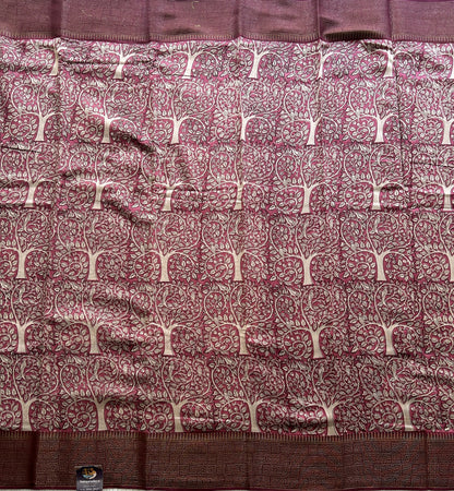 Onion Pink Maheshwari  Cotton Saree for Women - Elegant Office & Daily Wear.