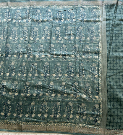 Blue Maheshwari  Cotton Saree For Women - Elegant Office & Daily Wear.