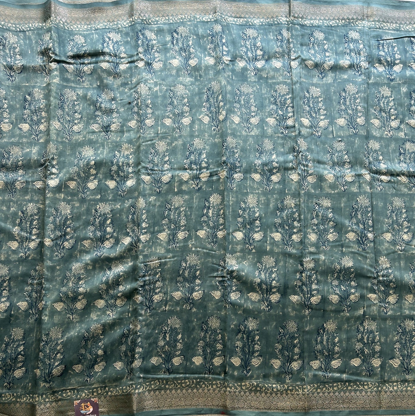 Blue Maheshwari  Cotton Saree For Women - Elegant Office & Daily Wear.