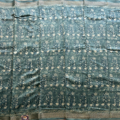 Blue Maheshwari  Cotton Saree For Women - Elegant Office & Daily Wear.