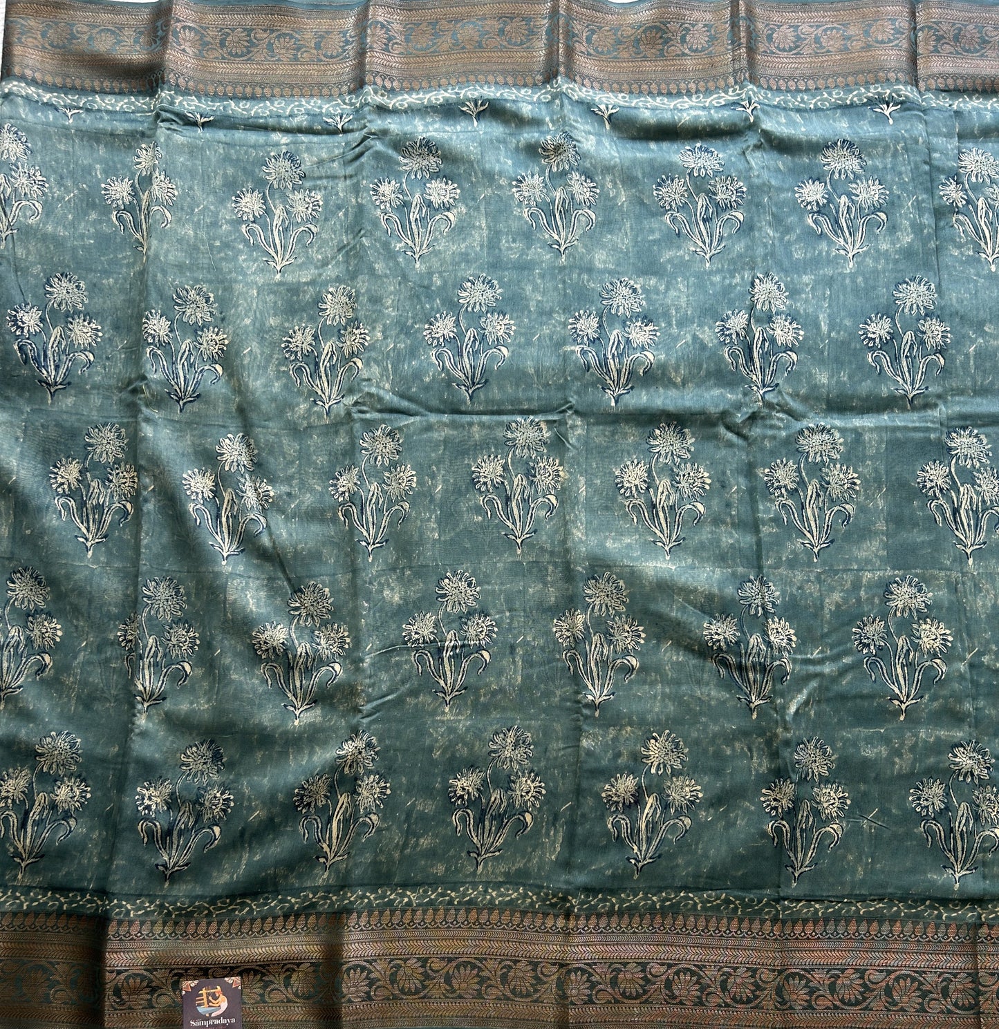 Blue Maheshwari  Cotton Saree For Women - Elegant Office & Daily Wear.