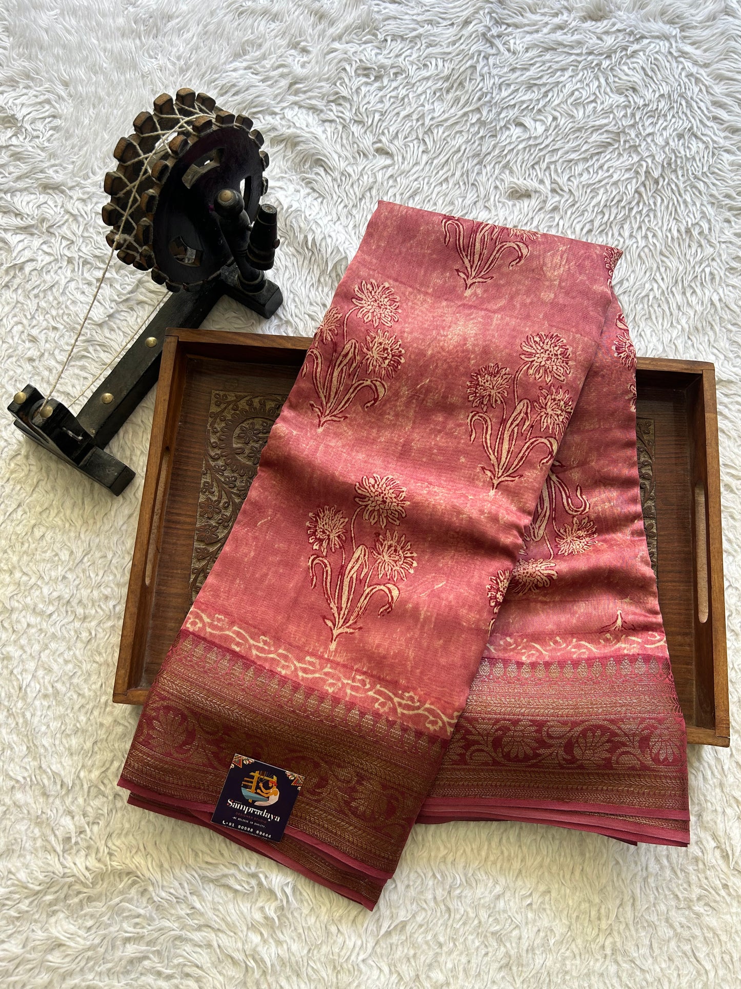 Onion Pink Maheshwari  Cotton Saree for Women - Elegant Office & Daily Wear.
