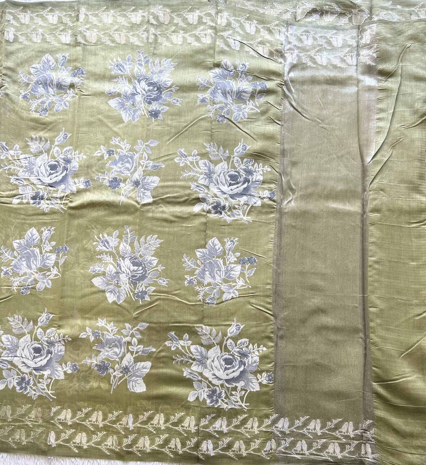 Pista Green Maheshwari  Cotton Saree For Women - Elegant Office & Daily Wear