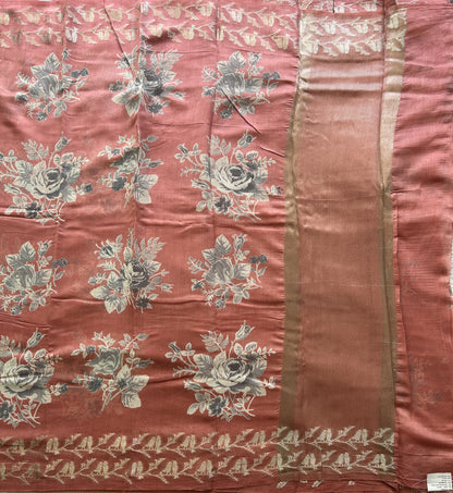 Peach Maheshwari  Cotton Saree For Women - Elegant Office & Daily Wear