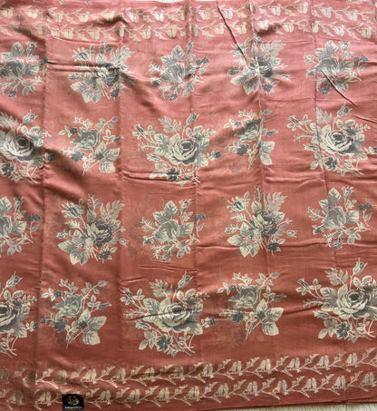 Peach Maheshwari  Cotton Saree For Women - Elegant Office & Daily Wear