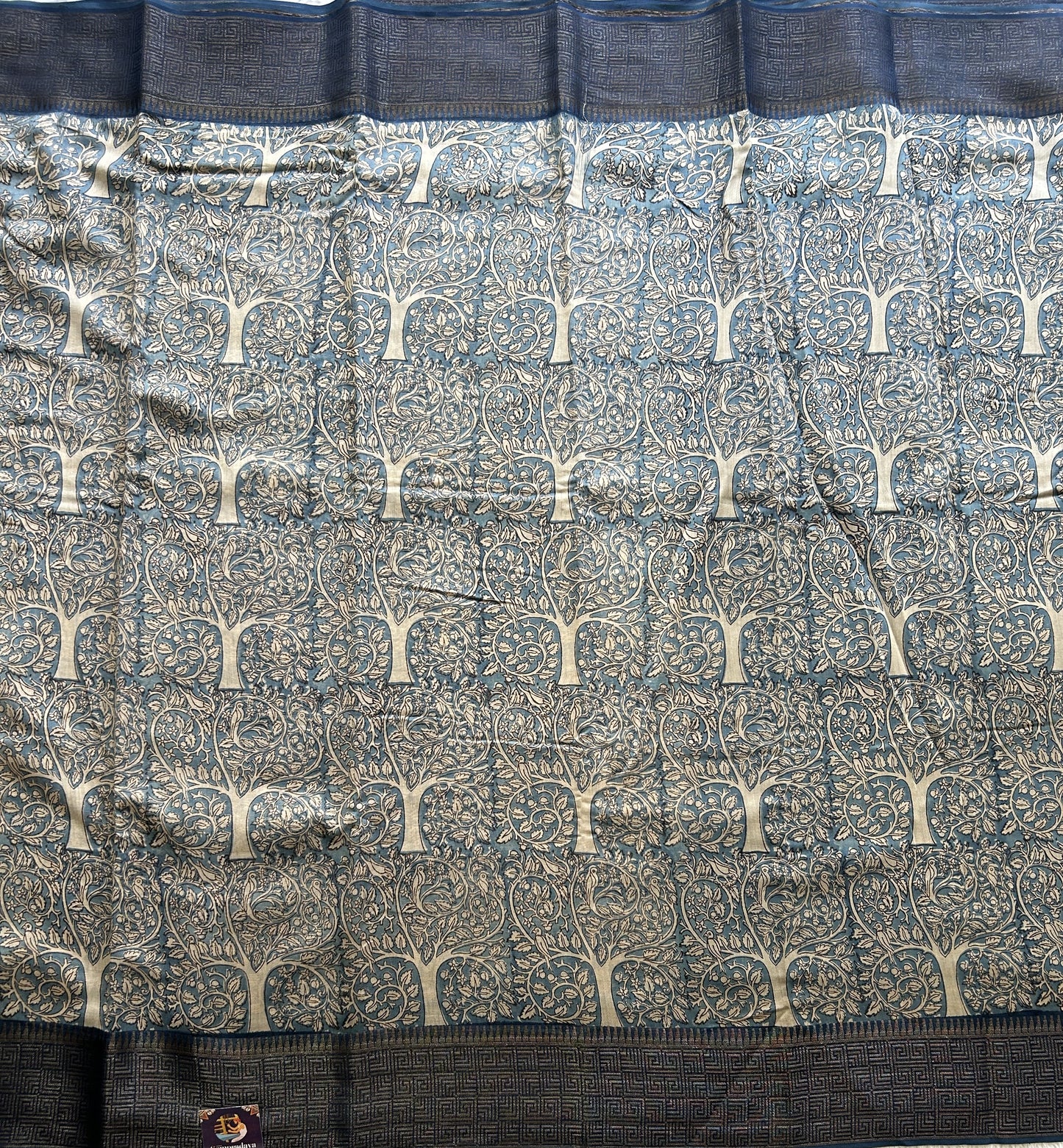 Blue Maheshwari  Cotton Saree For Women - Elegant Office & Daily Wear.