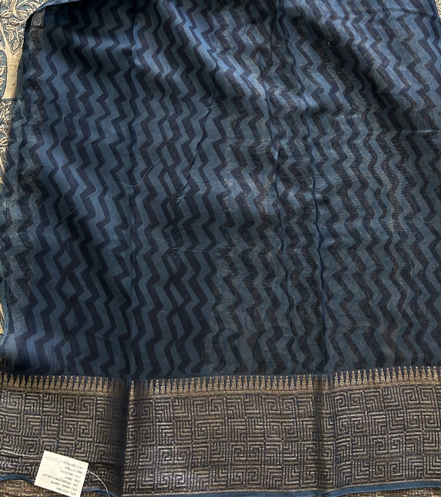 Blue Maheshwari  Cotton Saree For Women - Elegant Office & Daily Wear.