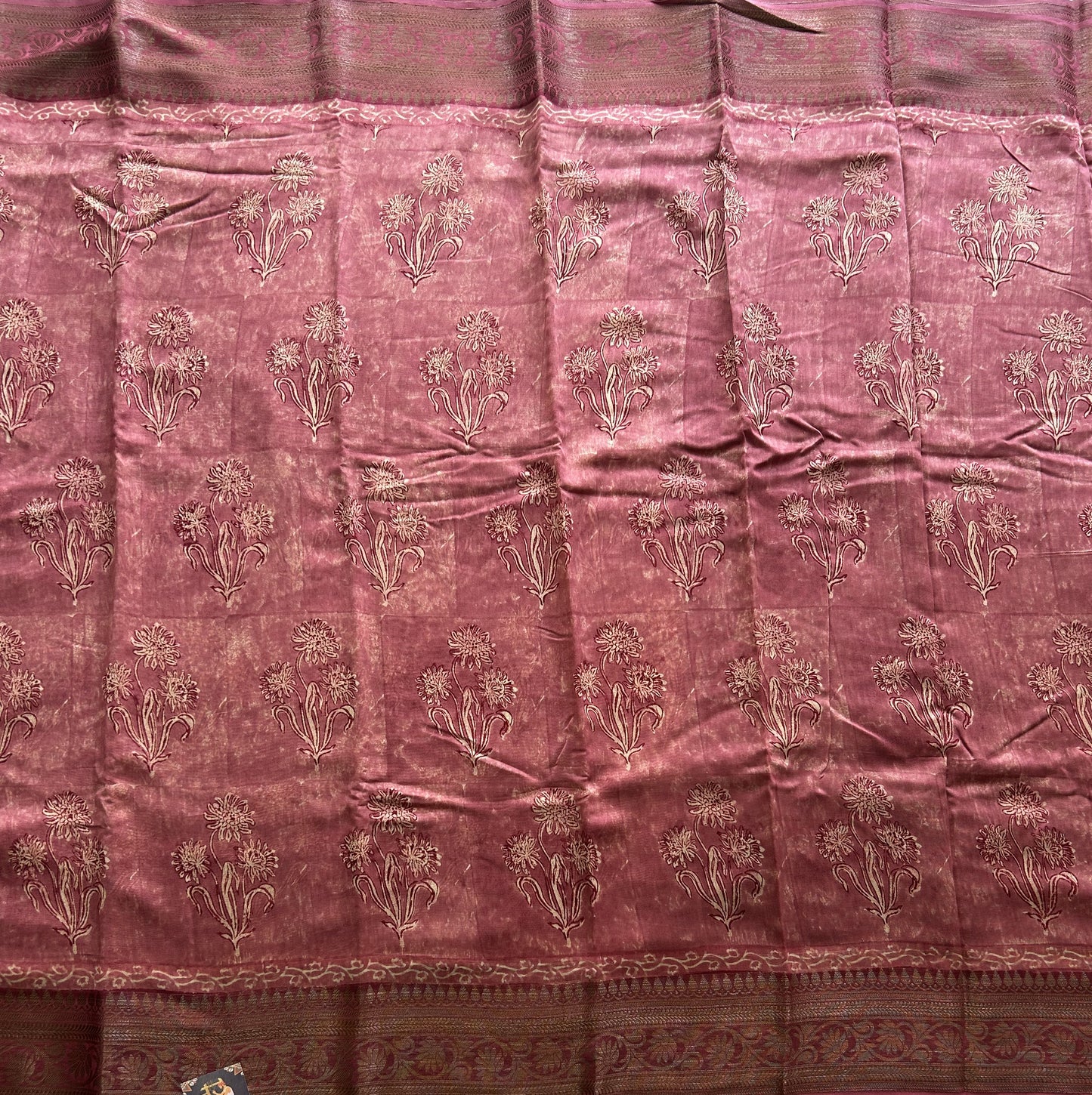 Onion Pink Maheshwari  Cotton Saree for Women - Elegant Office & Daily Wear.
