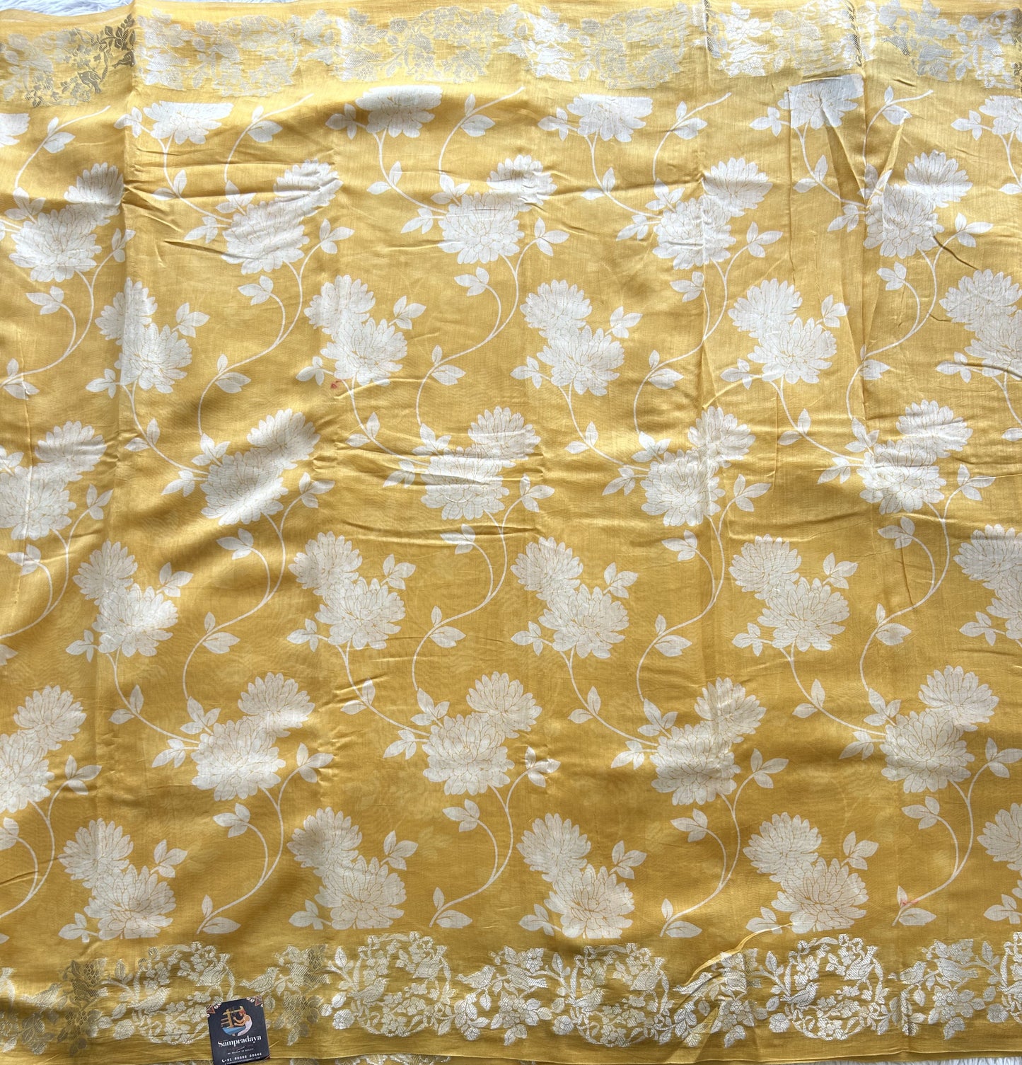 Light Yellow Maheshwari  Cotton Saree For Women - Elegant Office & Daily Wear.
