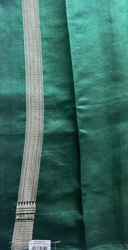 Dupion Silk Saree Red Colored Complemented with a Zari Border. - Sampradaya Designer Studio