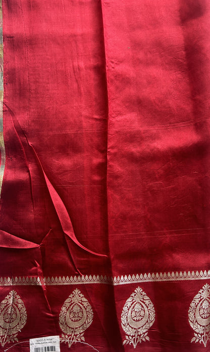 Dupion Silk Saree Teal Blue Colored Complemented with a Zari Border. - Sampradaya Designer Studio