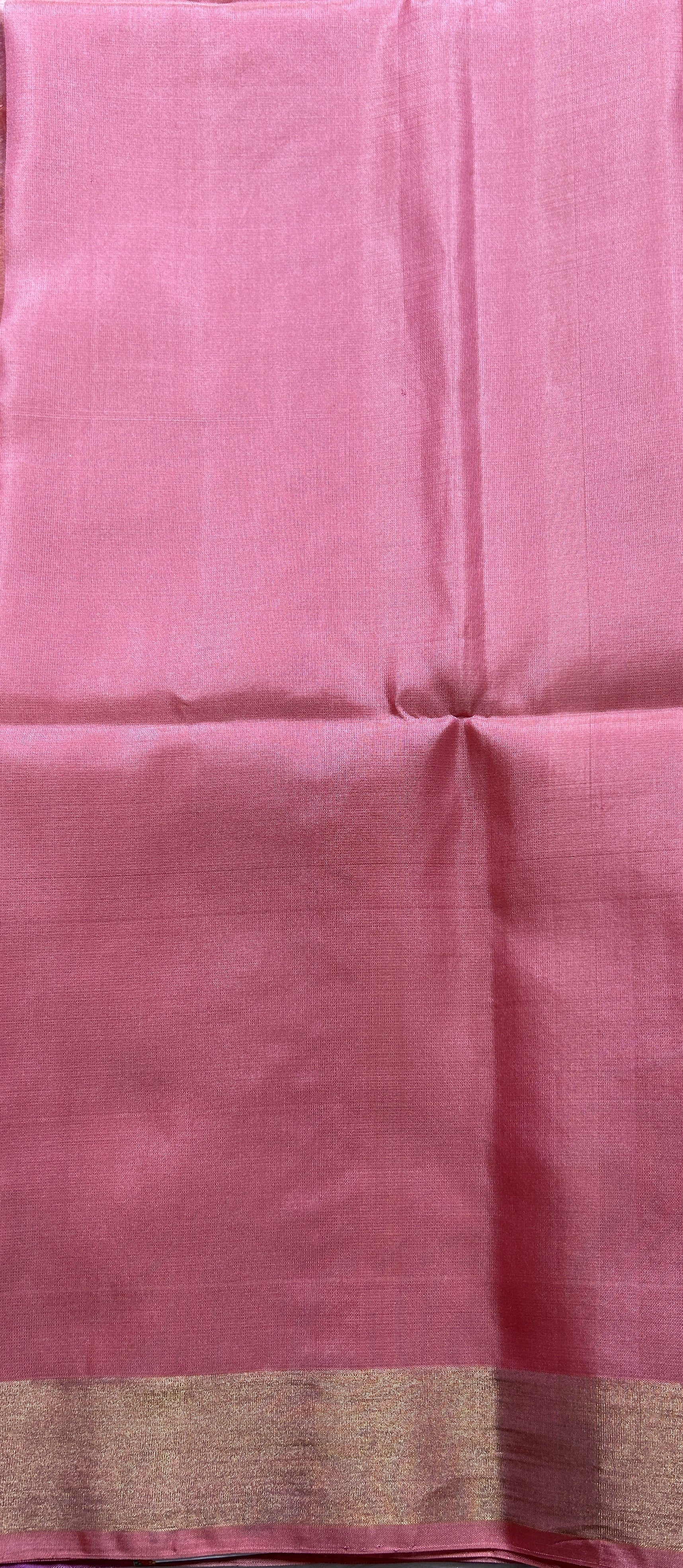 Kanjivaram Festive Soft Silk Saree Lavender colored complemented with a Gold zari border - Sampradaya Designer Studio