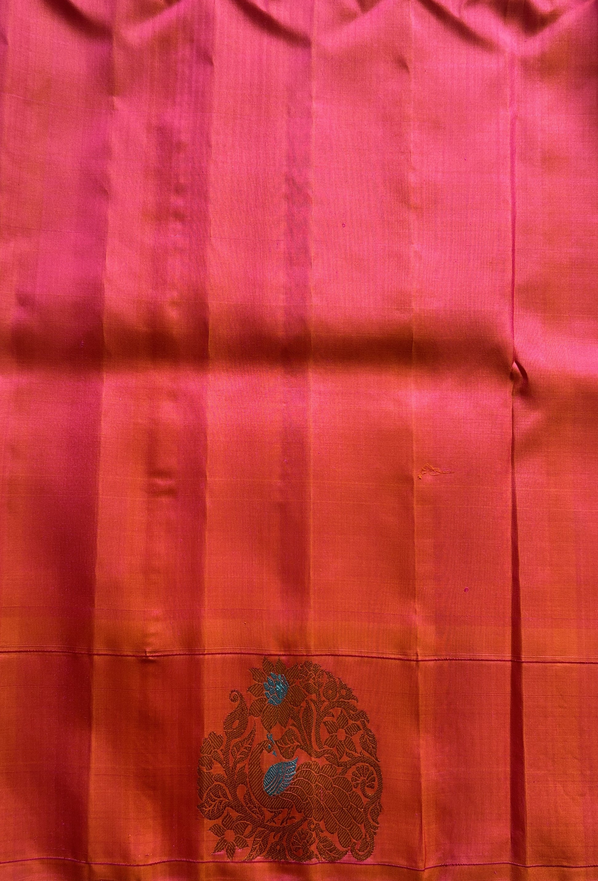 Gadwal Silk Saree Pink Colored Complemented With a Buti Border - Sampradaya Designer Studio