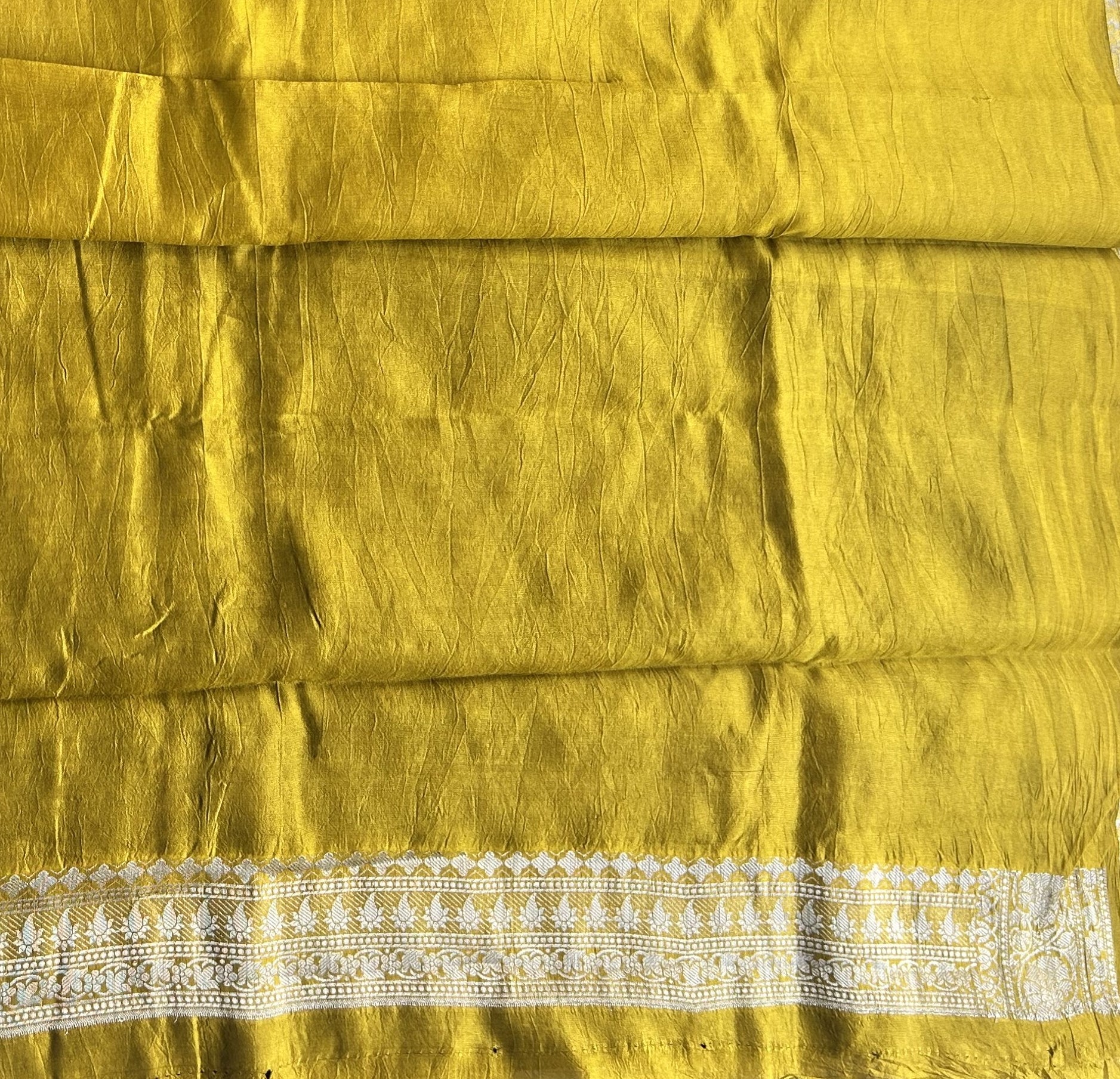 Black Chiniya Silk Saree with Gold Zari Border - Pure Handloom | Silk Mark Certified - Sampradaya Designer Studio