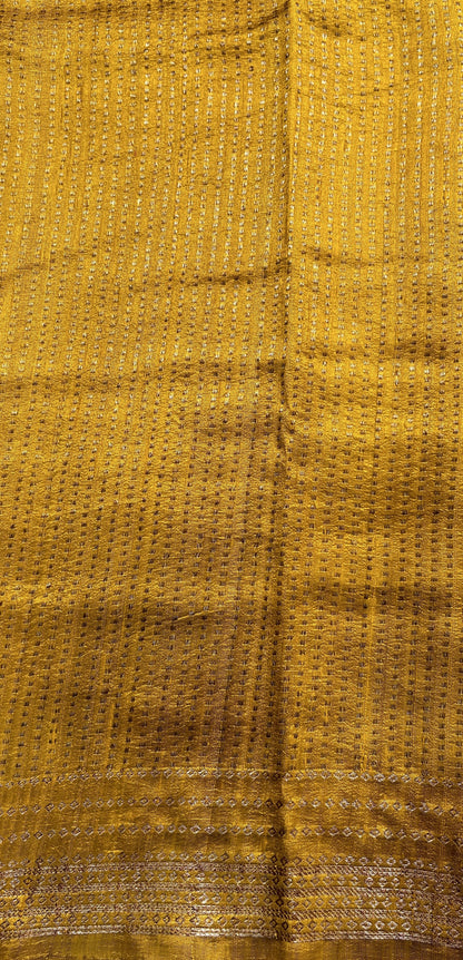 Banarasi Raw Silk Sarees Red Colored Complemented With a Intricate Weaving Border - Sampradaya Designer Studio