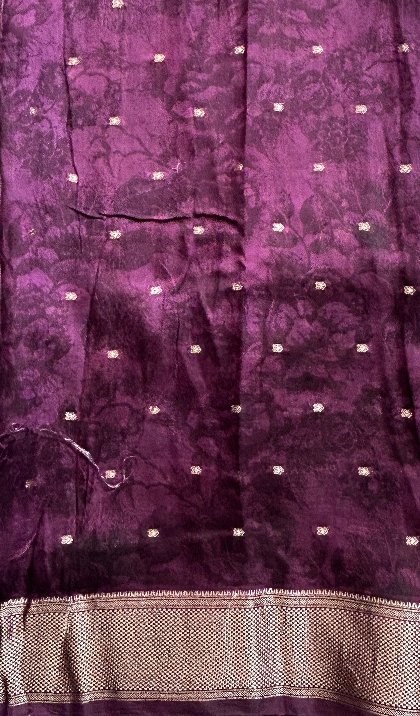 Dola Crepe Saree Light Purple Colored Elegantly Paired with a Zari Border. - Sampradaya Designer Studio