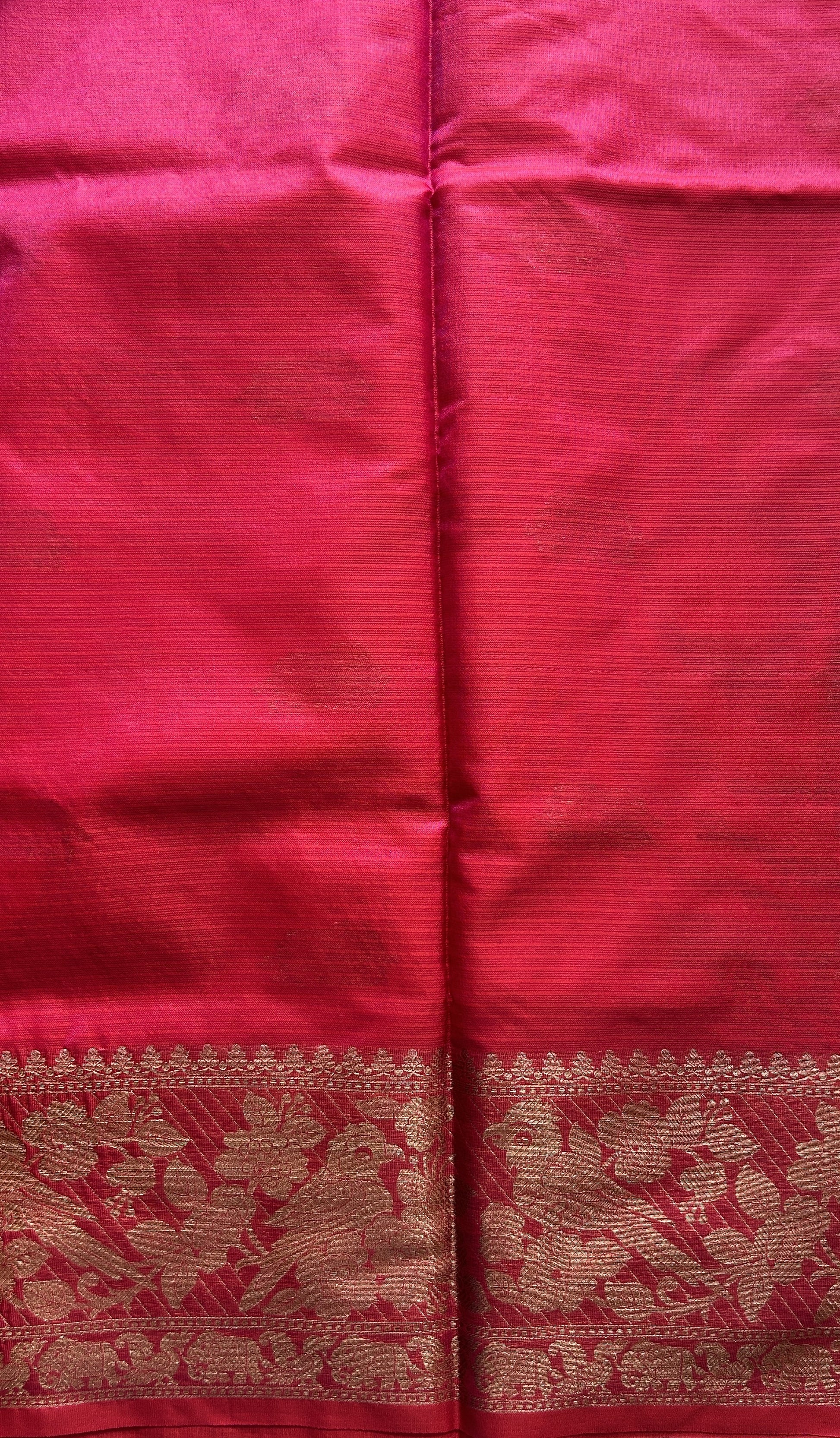 Silk kota Saree Dark Pink colored Complemented with a Zari Border. - Sampradaya Designer Studio