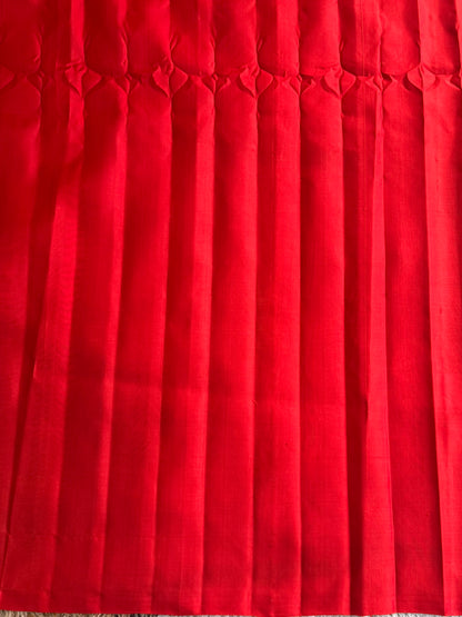 Baby Pink Gadwal Silk Saree with Gold Zari Border — Pure Handloom | Silk Mark Certified