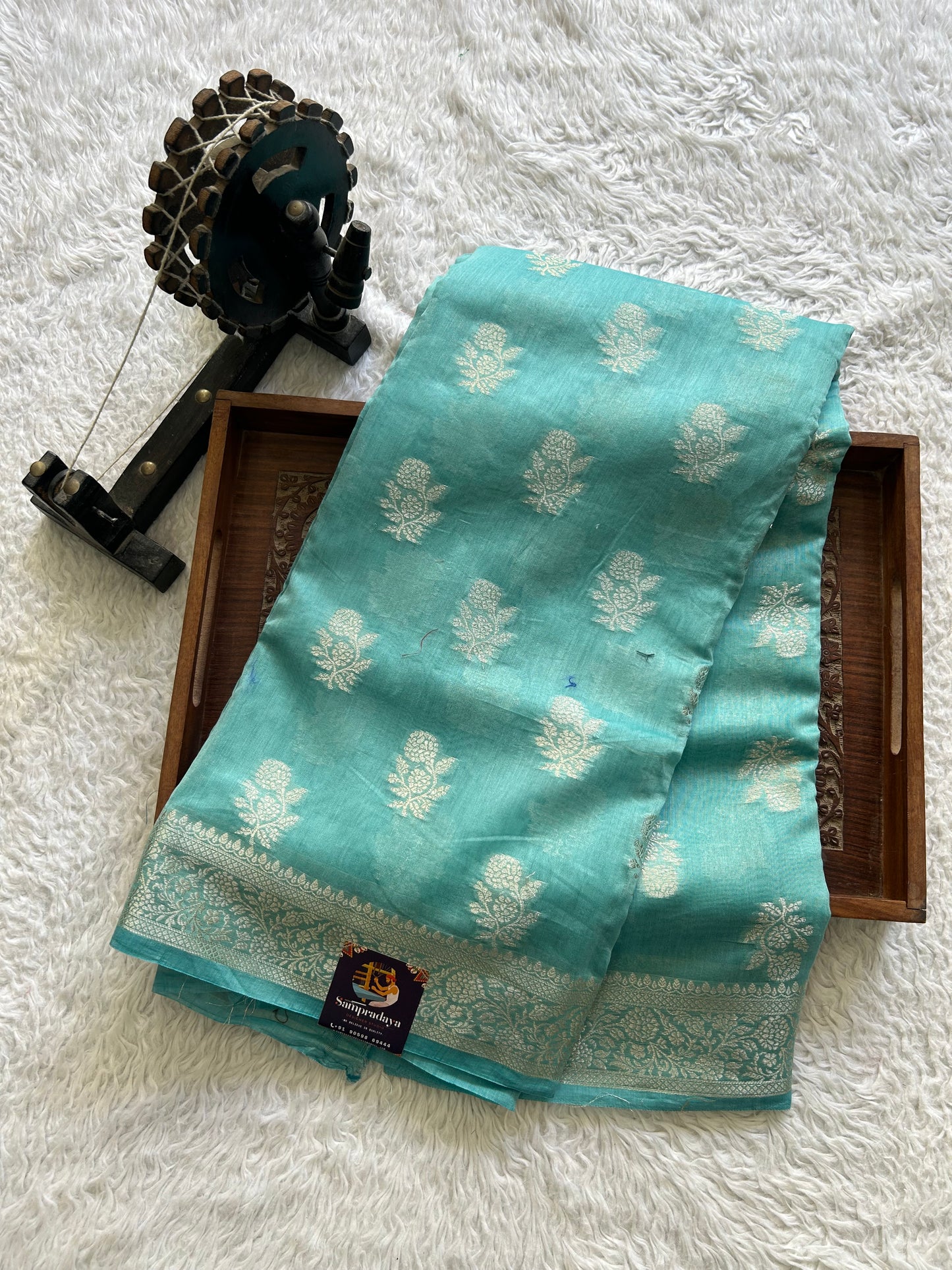 Blue Maheshwari  Cotton Saree For Women - Elegant Office & Daily Wear.