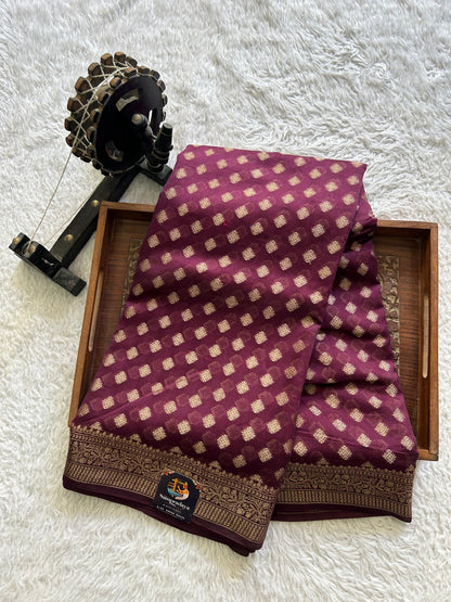 Violet Maheshwari  Cotton Saree For Women - Elegant Office & Daily Wear.