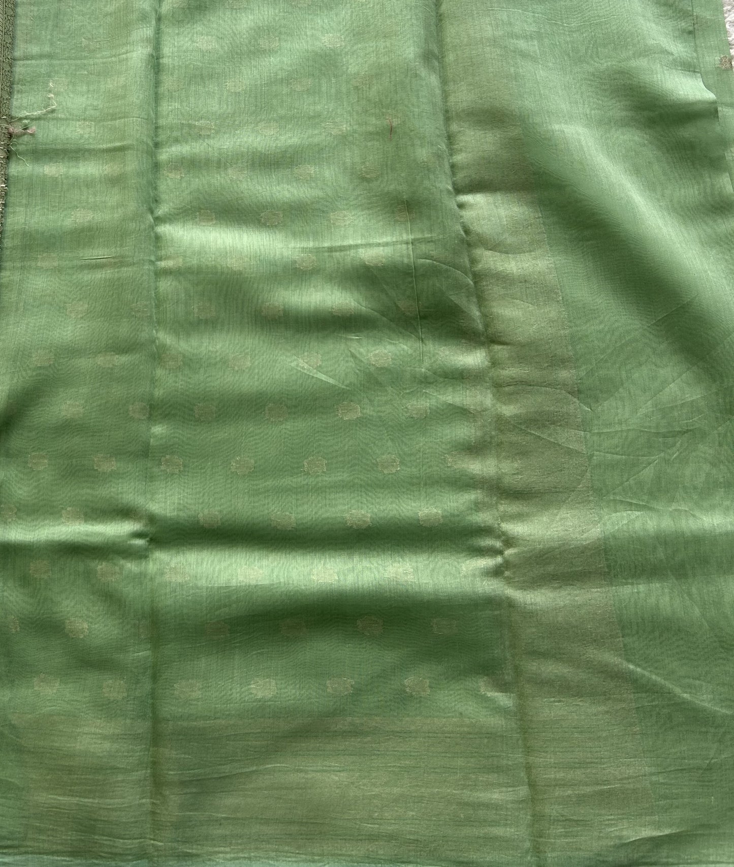 Green Maheshwari  Cotton Saree For Women - Elegant Office & Daily Wear.