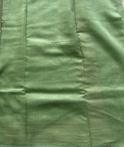Green Maheshwari  Cotton Saree For Women - Elegant Office & Daily Wear.