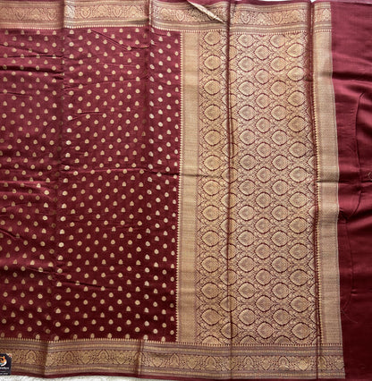Maroon Maheshwari  Cotton Saree For Women - Elegant Office & Daily Wear.