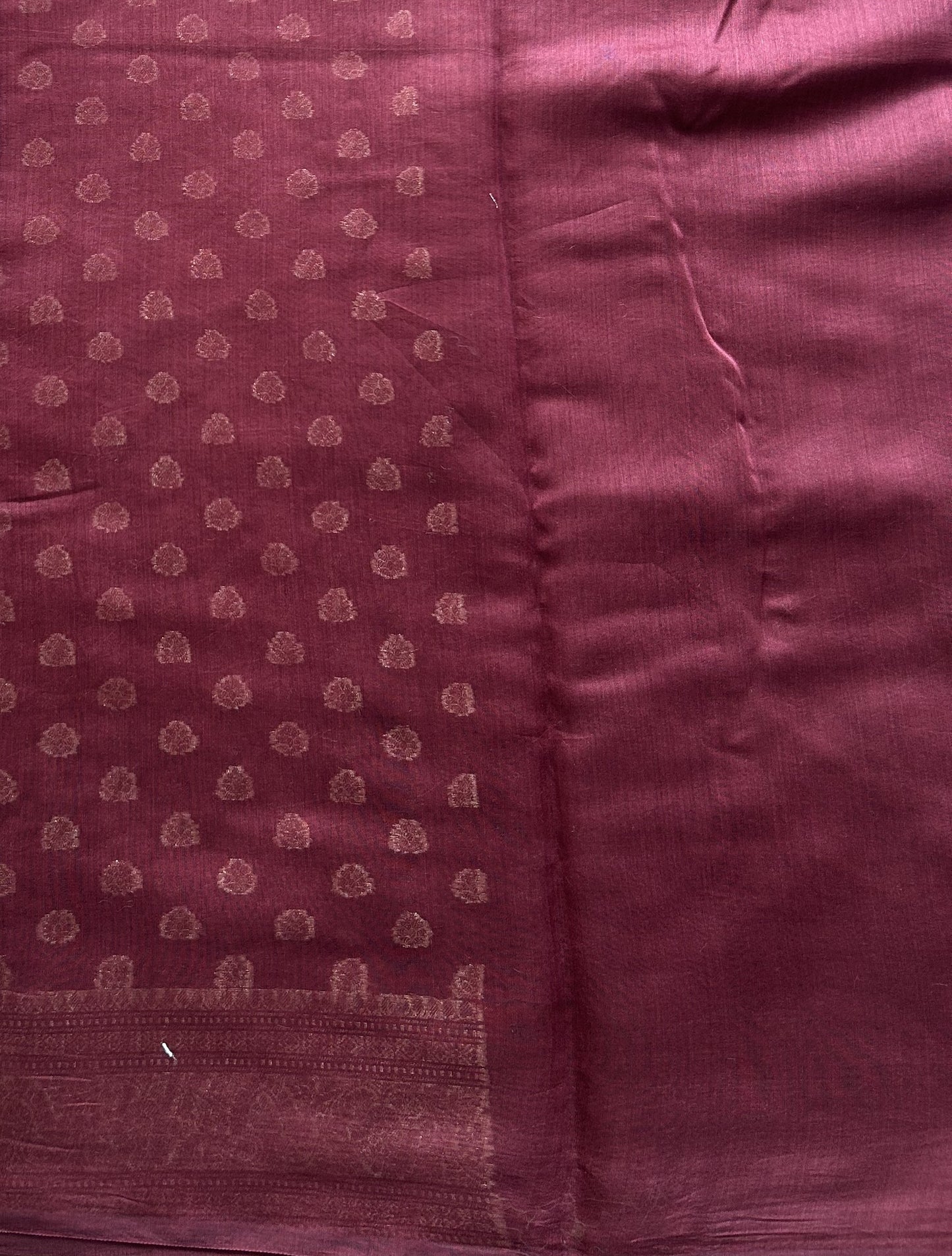 Maroon Maheshwari  Cotton Saree For Women - Elegant Office & Daily Wear.