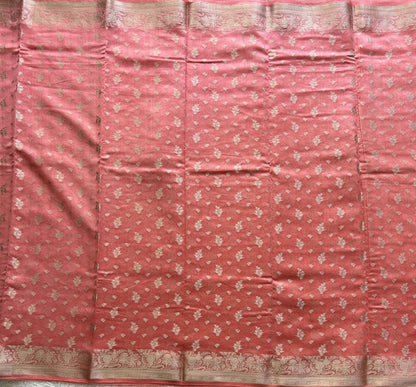 Pink Maheshwari  Cotton Saree For Women - Elegant Office & Daily Wear.