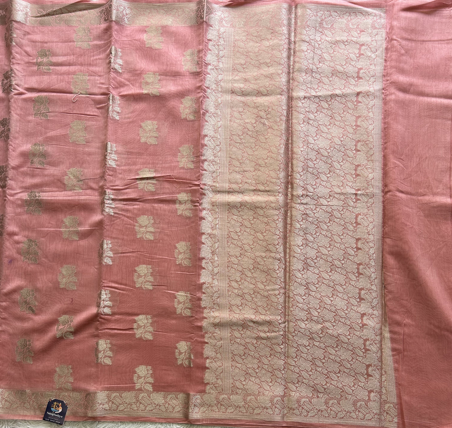 Pink Maheshwari  Cotton Saree For Women - Elegant Office & Daily Wear.