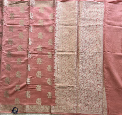 Pink Maheshwari  Cotton Saree For Women - Elegant Office & Daily Wear.